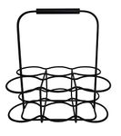 blomus - WIRES Bottle Basket, Elegant Black Tone, Practical Household Aid for up to 6 Bottles, Colour Black (64244)