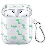 Sangkoo AirPods Case Cover, Soft Silicone Shockproof Protective Skin with Keychain for Apple AirPods 2nd 1st Generation Charging Case,Cute Dinosaur Airpod Case for Airpod 2/1 (Cute Dinosaur)