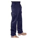 Ibex S3 Mens Cargo Combat Builders Work Trouser, Navy, 34W - Regular