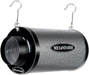 MELONFARM 4 Inch Air Carbon Filter Odor Control with Premium Australia Virgin Charcoal for Inline Fan, Grow Tent Smelliness Scrubber, 1 Pair Hanger & Pre-Filter Included