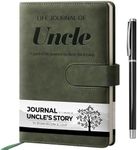 YDCUV Uncle I Want to Know Your Life Story Leather Journal (Hardcover) - Birthday Gifts for Uncle - Guided Journal to Share His Life Story - Ideal Gifts for Fathers Day from Niece Nephew