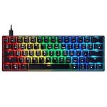 Mizar MZ60 Luna Mechanical Gaming Keyboard | 60% Keyboard 62 Key ANSI US Layout | RGB LED Backlit | Anti Ghosting NKRO | Progammable Macro Keys | Hotswap Gateron Blue Switches | Black