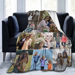 XIAYPRL Personalised Photo Blanket for Adults Baby Girl Boy, Grandma, Grandparents, Grandson, GrandKids, Customised Personalized Blanket with 9 Pictures Collage, 200x150cm