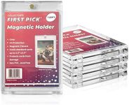 Premium Magnetic Card Holder - 130PT Thick Size (5 Pack) PVC FREE - UV Protection - Hard Plastic Protector for Collectible Sports Cards Acrylic Display Card Cases