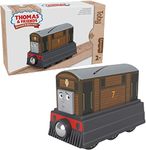 Thomas & Friends Wooden Railway Toy Train Toby Push-Along Wood Engine for Toddlers & Preschool Kids Ages 2+ Years