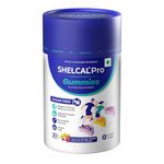 Torrent Shelcal Pro Gummies | Calcium & Vitamin D3 | Sugar Free Gummies | Supports Strong Bones & Joint | Lemon-Orange & Mixed Berries Flavours - Pharma (30 Gummies)