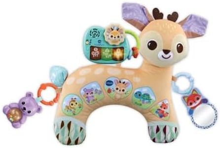 VTech Baby 4-in-1 Tummy Time Fawn, Sensory Animal Baby Pillow with Lights, Sounds & Music, Interactive Gift for Infants 3, 6, 9, 12 Months +, English Version