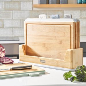 Cooks Professional Bamboo Chopping Board Set – 3-Piece Kitchen Cutting Boards