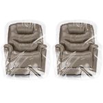 TRINKA 2 PCS Plastic Furniture Covers for Storage, 4 MIL Thick Heavy Duty Dust-Proof Moving Bags, 65 x 43 x 35 Inches Extra Large Waterproof & Clear Chair Cover Protectors for Armchairs and Recliners