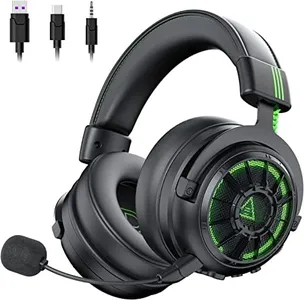 EKSA StarEngine Pro USB Gaming Headset - 7.1 Surround Sound for PC PS4 PS5 Xbox One, Over Ear Computer Headphones with Noise Cancelling Mic, Dual Chamber Driver, Game/Muisc Mode, Led Wired Headphones