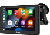 2024 Newest Portable Car Stereo with Wireless CarPlay and Android Auto, Spedal CL786 Car Play Dash Mount Car Screen, 7" IPS Touchscreen, Mirror Link/Bluetooth/Navigation/Voice Control