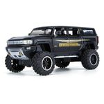 VARIYA ENTERPRISE® 1:24 Big Hummer EV Off-Road Toy Car Metal Pull Back Diecast Car with Openable Door and Sound Light, Gifts Toys for Kids【 Black 】