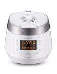 Cuckoo CRP-P1009SW | rice cooker 10 Cup Electric Heating Pressure Cooker & Warmer – 12 Built-in Programs, Glutinous (White), Mixed, Brown, GABA Rice, [1.8 liters]