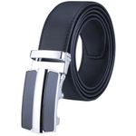 Labnoft Men's Auto Lock PU Leather Belt (BELT-035-CH-Black, Black)