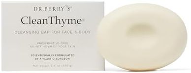 Dr. Perry's CleanThyme Cleansing Bar for Face and Body, All Natural, Cruelty Free, 4.6 Oz