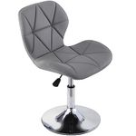 Charles Jacobs Static Swivel Geometric Design Chair with Adjustable Height - Grey PU