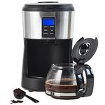 Salter EK4368 Bean to Jug Coffee Machine – Electric Coffee Grinder, 750ml Filter Coffee Maker with Reusable Filter, Digital Display with Programmable Timer, Keep Warm and Auto-Shut Off Function, Black