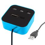 sourcingmap LED 3-Port Splitter USB2.0 HUB TF SD All-in-1 Memory Card Reader Combo