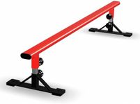 FreshPark Professional Skatepark 71.5" Solid Grind Rail - Height Adjustability: 9" - 19" H - Portable, Extendable, Durable