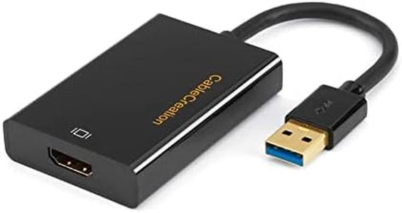 USB 3.0 to HDMI Adapter with DisplayLink, USB External Display Graphics Adapter Compatible with Windows 11/10/ 8/8.1/7/ Vista/XP and macOS, Mac OSX, Android 5 Onwards, ChromeOS, Black