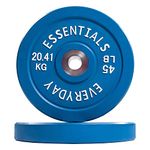 Everyday Essentials Color Coded Olympic Bumper Plate Weight Plate with Steel Hub, Pair