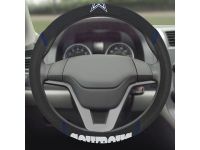 FANMATS Unisex Adult Embroidered Steering Wheel Cover, Black, 15 Inch Diameter US