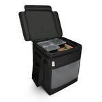 HOT DELIVERY BAGS Classic Insulated Food Delivery Bag Ideal for Small Meals and Container Delivery Pizza Boxes and Salad Trays Delivery(14 * 14 * 17 inch, Black)