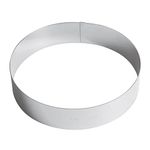 PADERNO 47534 Cake Ring for Baking, Pastry, Mousse Cake, Stainless Steel, Dishwasher Safe, Diameter 26 cm