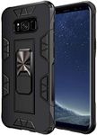 for Samsung Galaxy S8 Plus Case Samsung Galaxy S8+ Case Military Grade Built-in Kickstand Case Holder Armor Heavy Duty Shockproof Cover Protective for Samsung Galaxy S8 Plus Phone Case (Black)