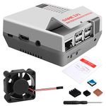 GeeekPi Case for Raspberry Pi 3B+, Pi 3 Case with Fan, Retro Gaming Nes3Pi Case with Cooling Fan and Heatsinks for Raspberry Pi 2B/3B/3B+