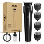 Sejoy Body Hair Trimmer Clipper for Men, Cordless Barber Clippers, Electric Hair Trimmer, Beard Trimmer with Travel Lock, Waterproof, 90 Min Battery Life, USB Rechargeable, Black