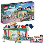 LEGO Friends Heartlake Downtown Diner Restaurant Playset, Toy for Kids Aged 6 Plus, Birthday Gift Idea with Liann, Aliya and Charli Mini-Dolls, 2023 Series Characters 41728