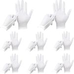 ANDSTON 24Pcs White Gloves, 12 Pairs Soft Cotton Gloves, Coin Jewelry Silver Inspection Gloves, Stretchable Lining Glove, Medium Size