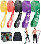 AugKnot Resistance Bands for Working Out: 5-Levels Exercise Bands Set - Pull Up Assistance Elastic Silicone - Physical Therapy/Stretching/Training - Home Gym for Women/Men