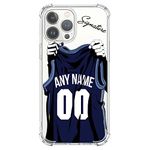 VNGDA Custom Name & Number - Memphis Basketball Jersey - Clear Case for iPhone 16 15 Pro Max 14 13 12 11 Xs Max Xr SE3 8 7 6 Plus 11 Pro Mini,with 4 Shockproof Corners Customized Transparent Case