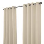 NIM TEXTILE Thermal Insulated Blackout Curtains, 110" Total Width, Room Darkening Window Panel Grommet Top Drapes - 2-Panels Set, 55" W x 84" L, Beige