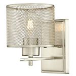 Westinghouse Lighting 63278 Morrison One-Light Indoor Wall Fixture, Brushed Nickel Finish with Mesh Shade