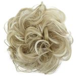 CAISHA Messy Scrunchie Bun Voluminous Wavy Hairpiece Heat-resistant Synthetic Fibres Light Blonde Mix G37A