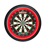 Unicorn Illuminated Dartboard Backboard Surround | Solar 2 | 360 Degrees Non-Glare Lighting | Fits any Standard Dartboard, Black