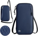 Feelon Passport Wallet RFID Blocking, Family Travel Wallet Passport Holder and Flight Tickets Holder,Waterproof Passport Case Bag for Men and Women (Blue)