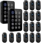 Wireless Caregiver Pager - 500ft Range Nurse Call System with LED Display, 15 Waterproof Call Buttons & 2 Receiver for Elderly, Patients, Disabled at Home, Hospital, Clinic