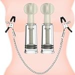 Nipple Clamps Nipple Suckers Nipple Clips Stainless Steel Non Piercing Nipple Rings Decorative Clip for Women Adjustable Pressure Breast Clamps for Adult Pleasure Toys