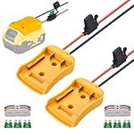 2 Packs Power Wheel Adapter for Dewalt 20V Battery Adapter Power Wheels Battery Converter Kit with Fuses & Wire Terminals, 12AWG Wire, Power Connector for DIY Rc Car Toys, Robotics and Rc Truck