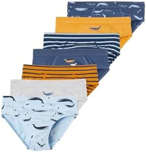 VERTBAUDETLot de 7 Slips Stretch Baleines garçon en Coton biobleu ciel14A