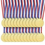 Juvale 24 Pack Gold Winner Medals f