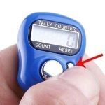 Sharp choice Steel Mini Hand Tally Counter Finger Ring Handheld Clicker People Counter Meter Digital Electronic Head Count, Japa Counter (Silver)