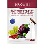 Browin 400401 Vinistart Complex Fermentation Starter, Wine set20 g, Dried Yeast