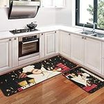 2 PCS Kitchen Rugs and Mats Washabl