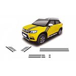 Quara Automaze Car Side Decal Full Body Sticker Graphics, with Roof Sticker for Maruti-Vitara Breeza/Universal Cars 0338