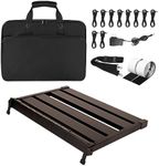 SOYAN 20"x13.8" Guitar Pedal Board with 10 Outputs Power Supply, Aluminum Alloy Foldable Guitar Pedalboard with Carry Bag (APB-20PS)